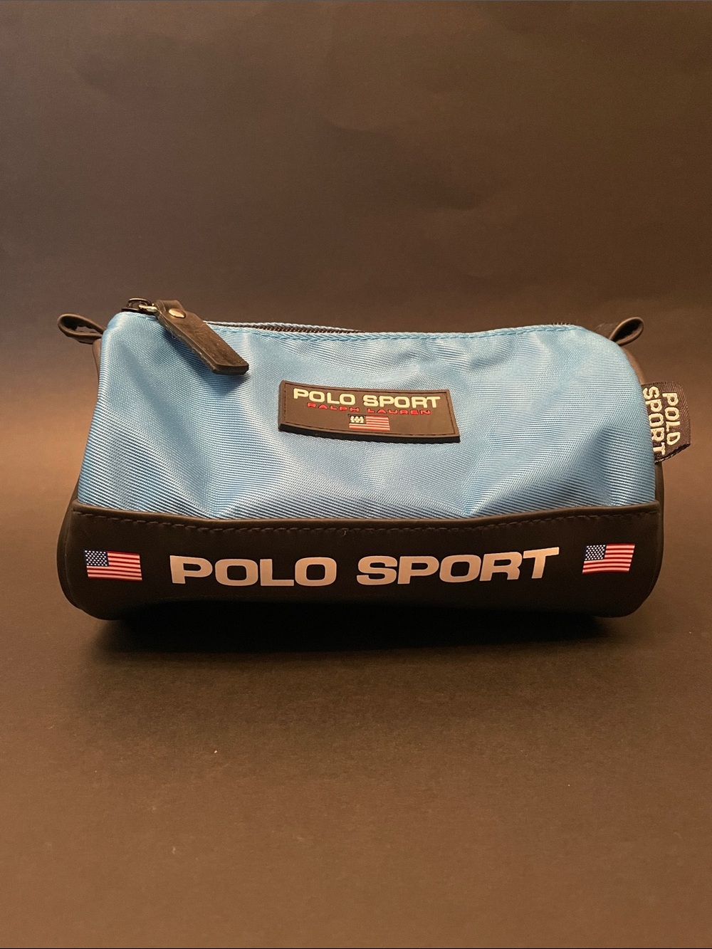 RALPH LAUREN POLO SPORT Vintage Unisex Y2K Retro Nylon Travel Toiletry Bag